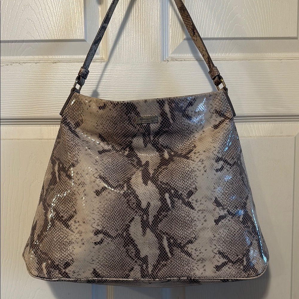 Kate Spade Snake Print Shoulder Hobo Bag